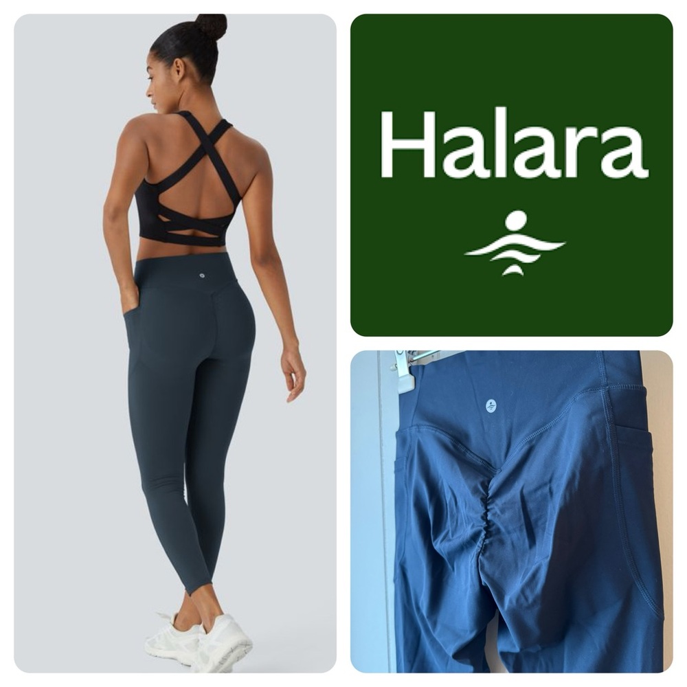 HALARA 7/8 Blue SoCinched High Waisted Butt Lifting  Leggings